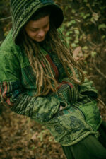 kurtka nepalska patchwork zielona nylian