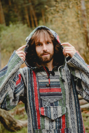 Nepalska bluza długa gheri bawełniany hippie hoodie